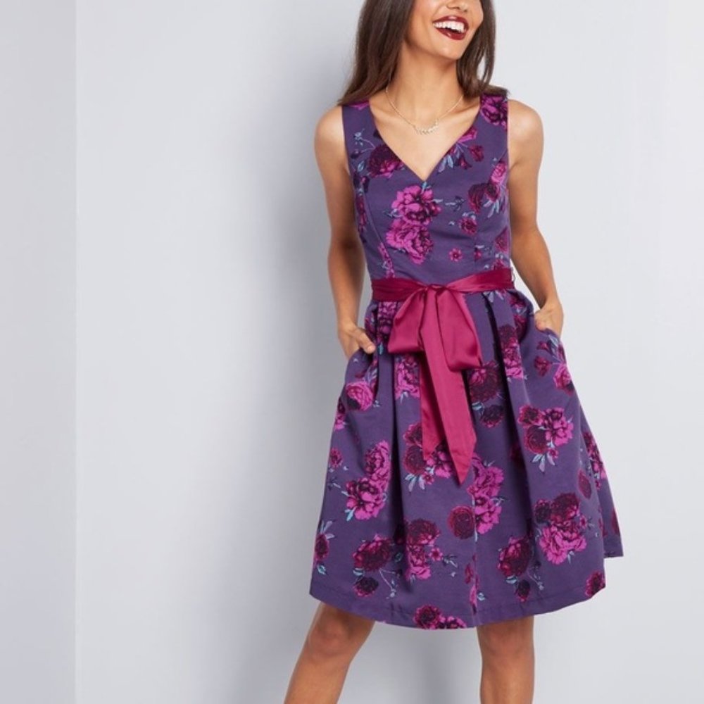Modcloth "Beautiful You" Fit & Flare Dress